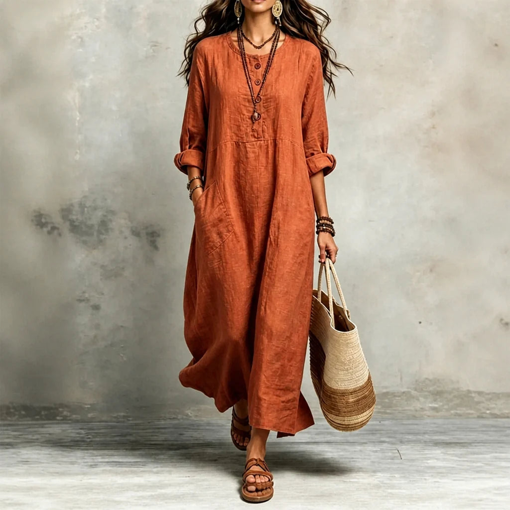 Josie | Maxi Dress with Deep In-Seam Side Pockets