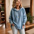 Dove Oversized Hoodie | Soft Cotton-Blend, Washed Denim-Look 9