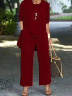 Leighton | Three-Piece Cardigan and Pant Set