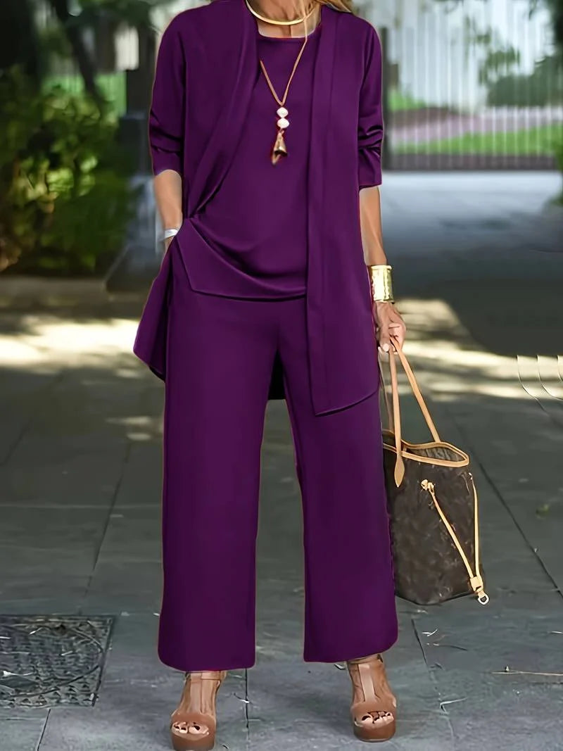 Leighton | Three-Piece Cardigan and Pant Set