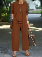 Leighton | Three-Piece Cardigan and Pant Set