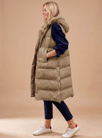 Haven | Hooded Quilted Vest with Side Zipper