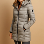 Kaelyn | Quilted Hooded Puffer Jacket with Zip Pockets
