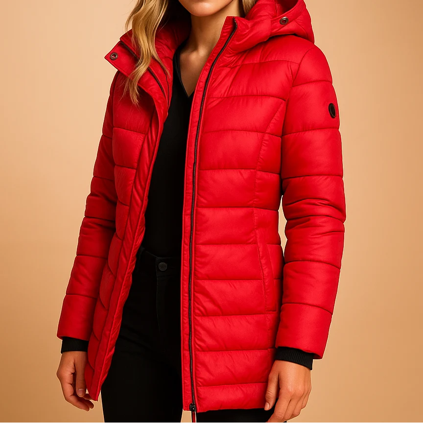 Kaelyn | Quilted Hooded Puffer Jacket with Zip Pockets