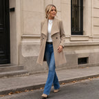 Georgia | Double-Breasted A-Line Overcoat with Lapels