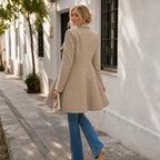 Georgia | Double-Breasted A-Line Overcoat with Lapels