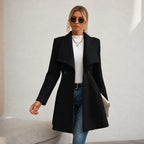 Georgia | Double-Breasted A-Line Overcoat with Lapels