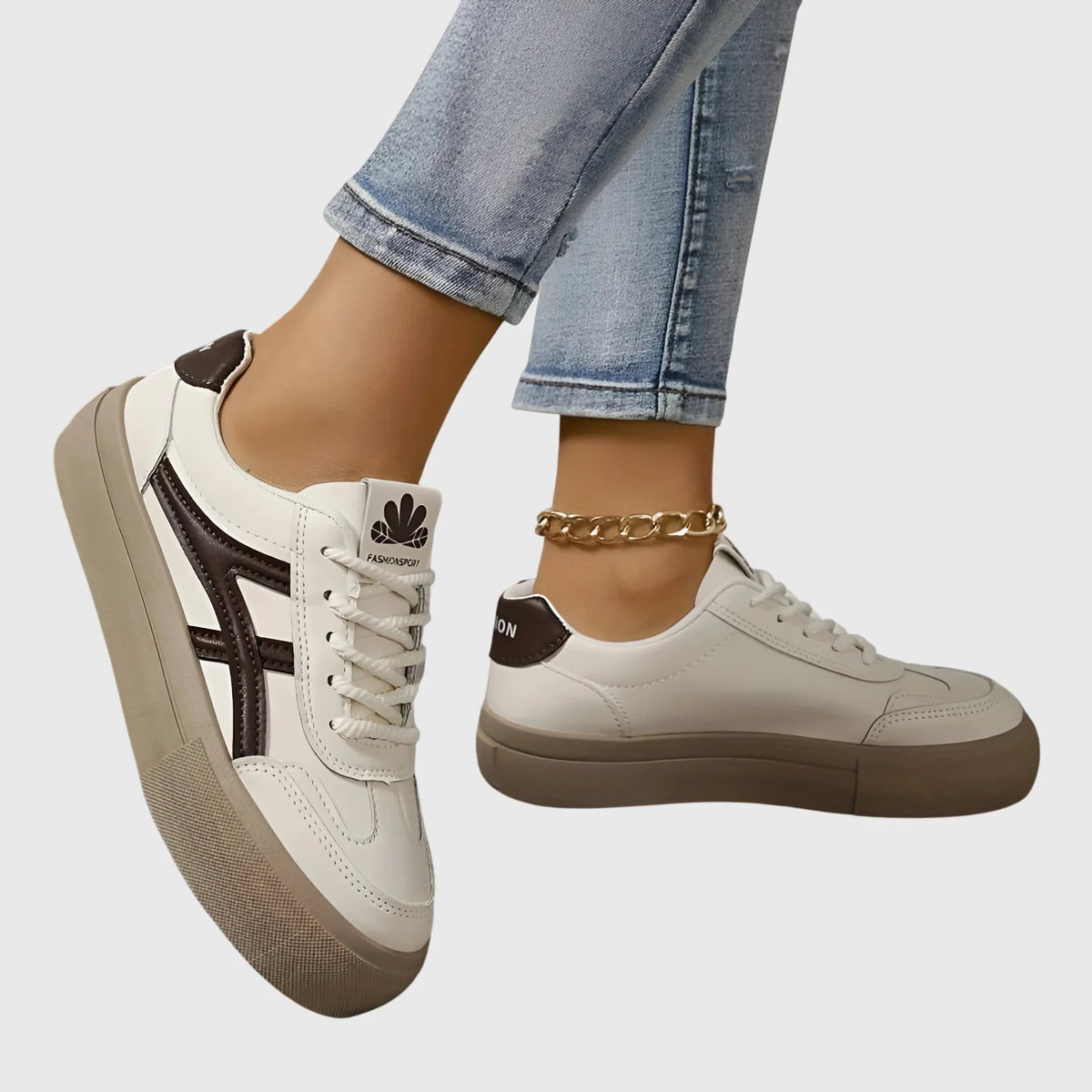 Marlene | Low-Top Platform Sneakers with Side Stripe