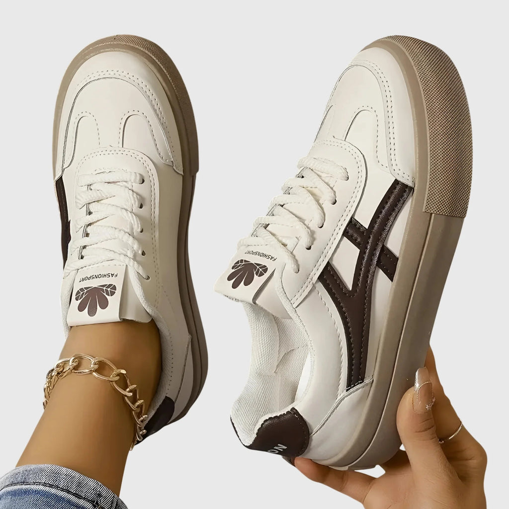 Marlene | Low-Top Platform Sneakers with Side Stripe