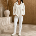 Katherine | Quarter-Zip Sweater with Drop Shoulders