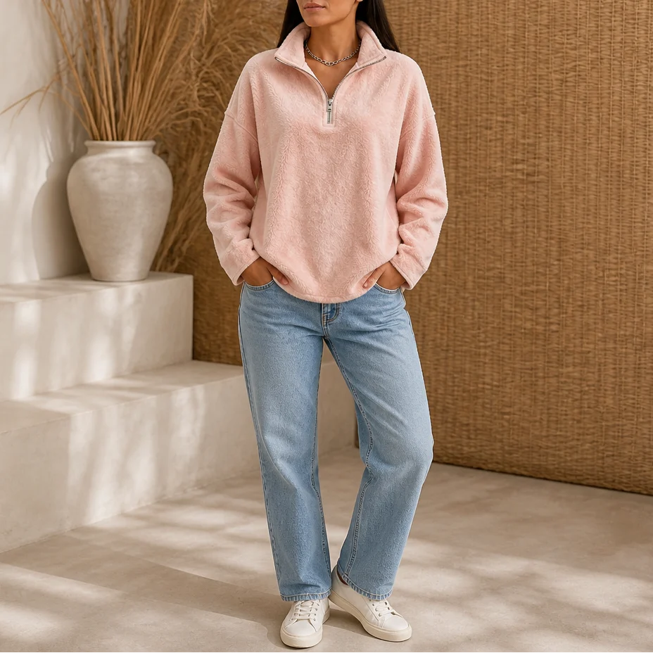 Katherine | Quarter-Zip Sweater with Drop Shoulders