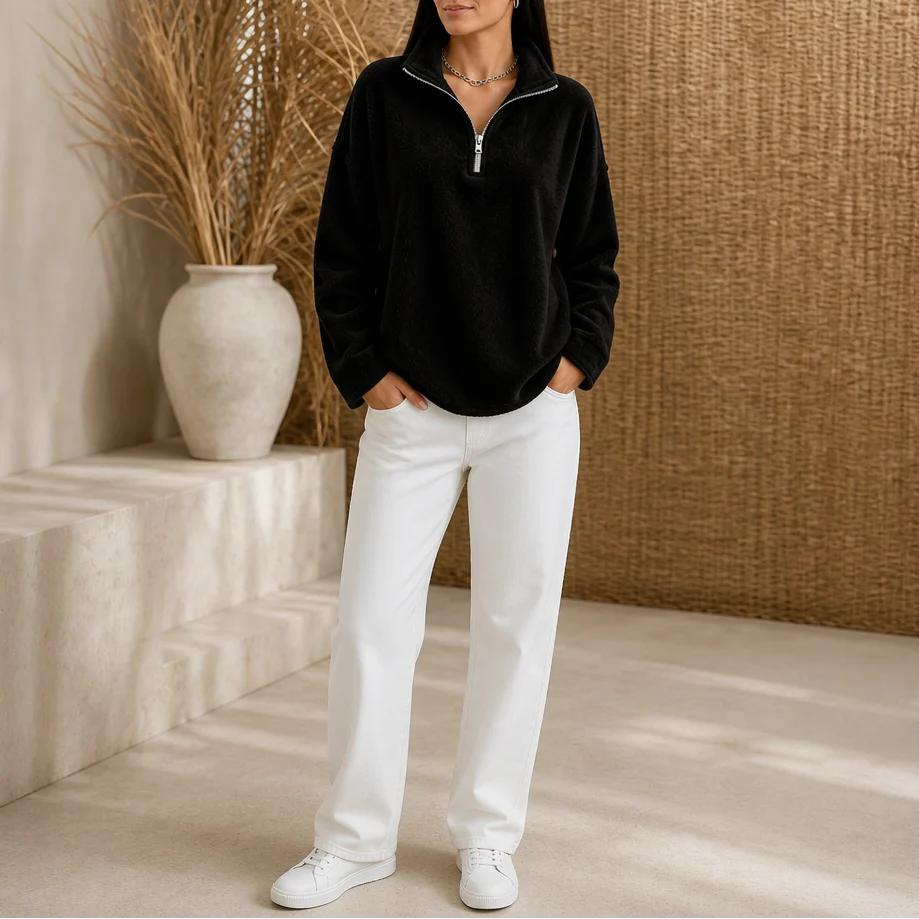 Katherine | Quarter-Zip Sweater with Drop Shoulders