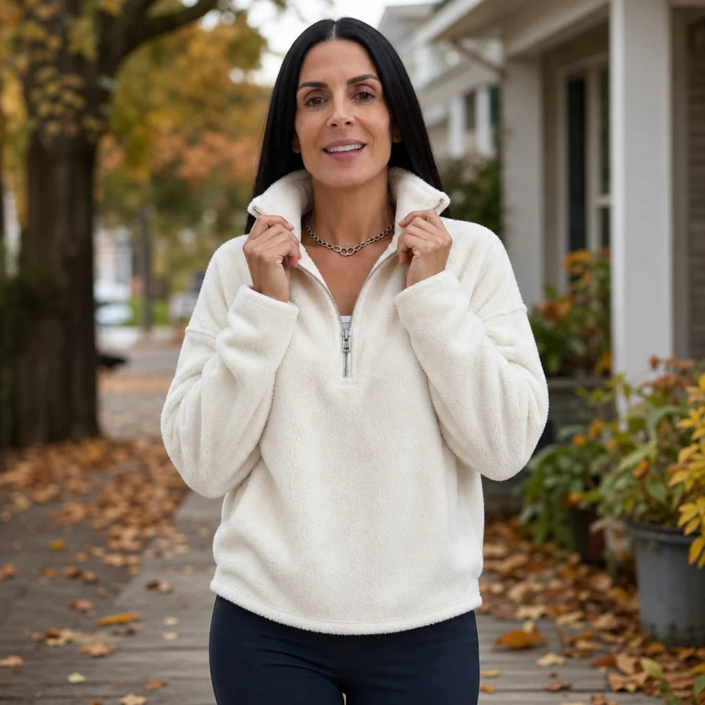 Katherine | Quarter-Zip Sweater with Drop Shoulders