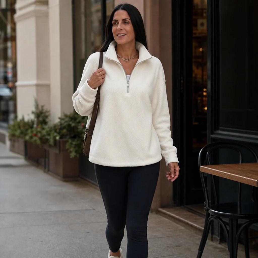 Katherine | Quarter-Zip Sweater with Drop Shoulders