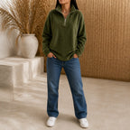 Katherine | Quarter-Zip Sweater with Drop Shoulders