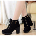 Lillian | Block Heel Platform Ankle Boots
