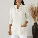 Everelle Tunic Sweater | Long-Sleeve, Built-In Cowl Neck 10