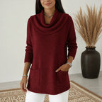 Everelle Tunic Sweater | Long-Sleeve, Built-In Cowl Neck 9