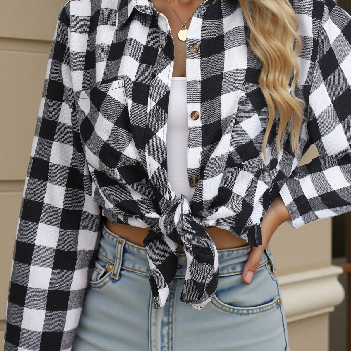 Amaya | Textured Shirt with Two Flap Chest Pockets