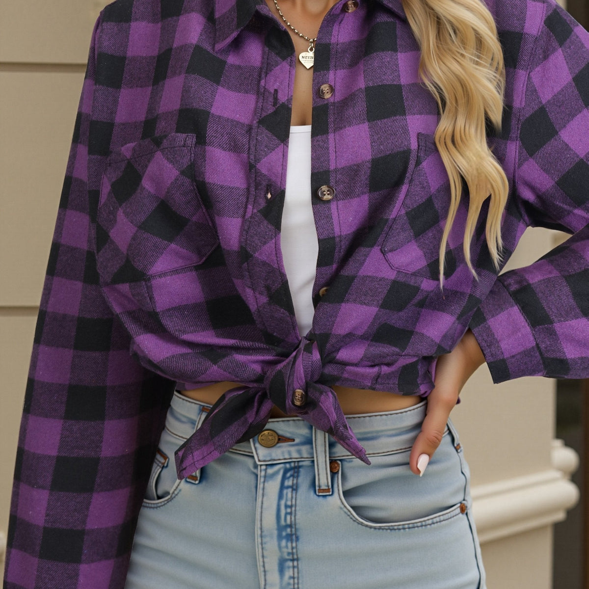 Amaya | Textured Shirt with Two Flap Chest Pockets