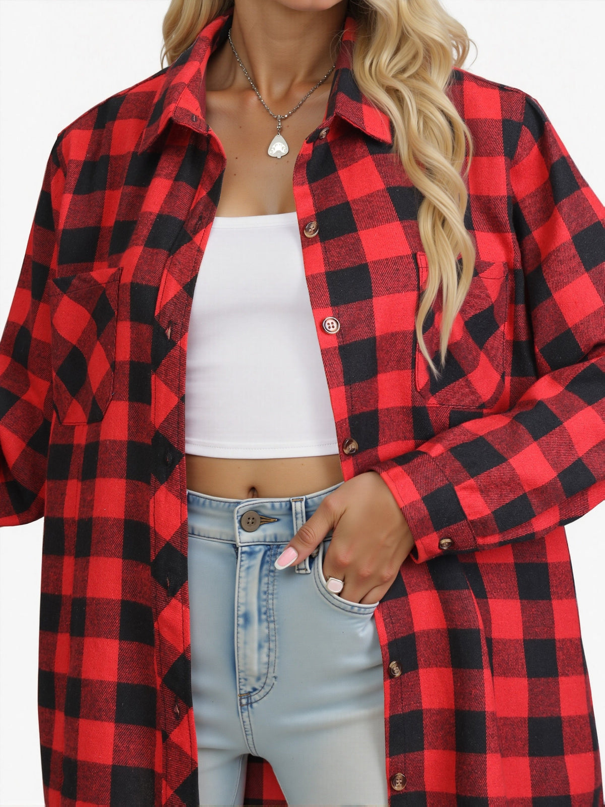 Amaya | Textured Shirt with Two Flap Chest Pockets