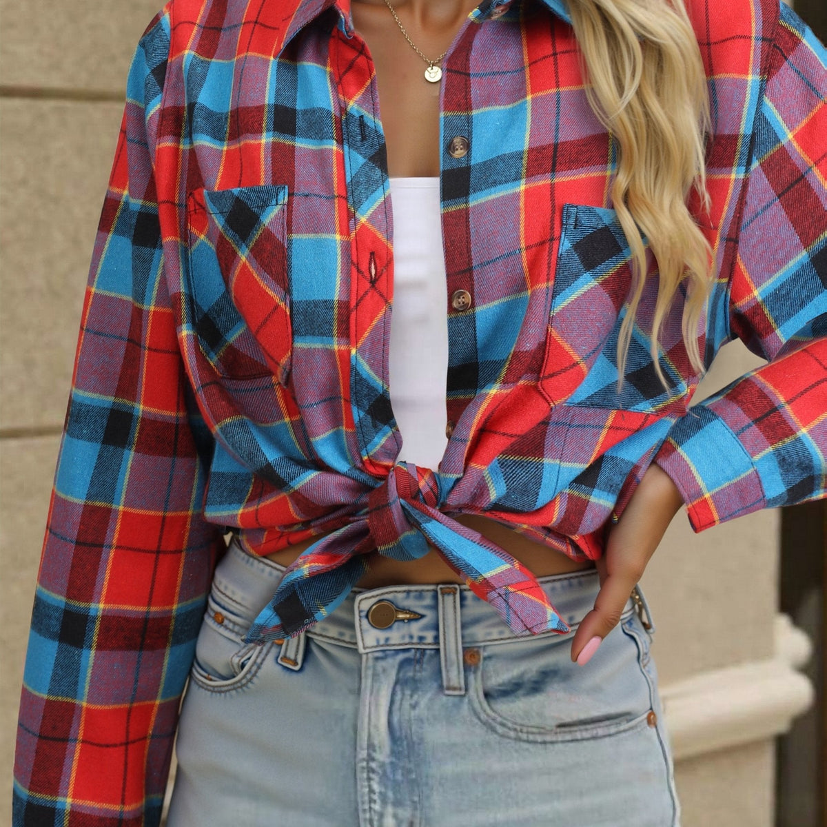 Amaya | Textured Shirt with Two Flap Chest Pockets