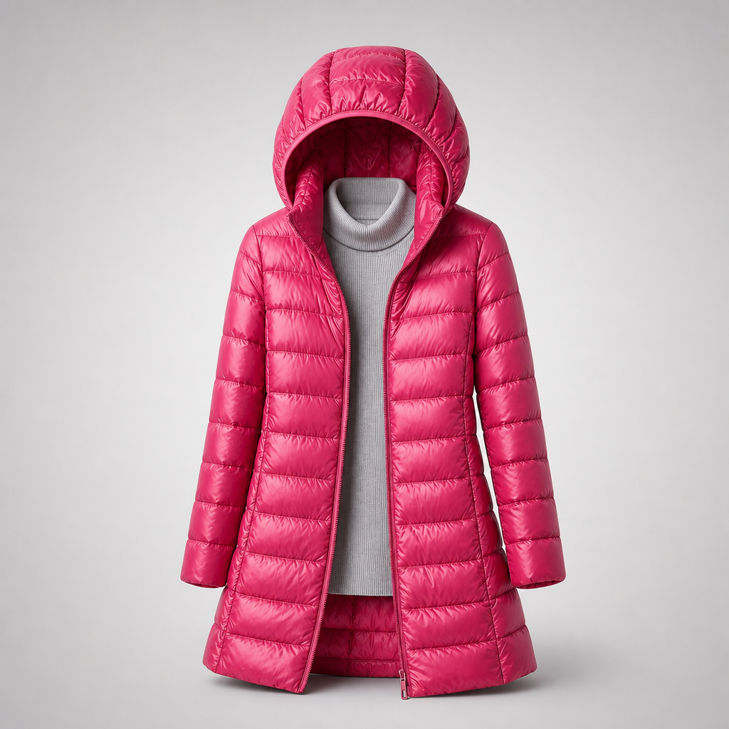 Helene | Quilted Long Hooded Puffer Jacket