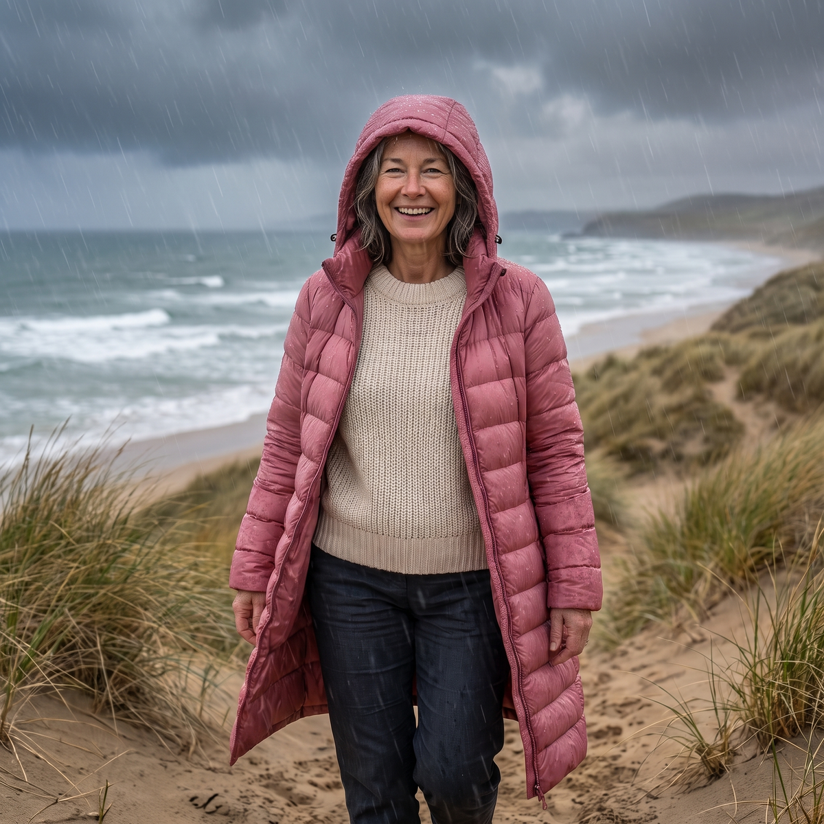 Helene | Quilted Long Hooded Puffer Jacket