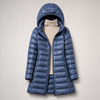 Helene | Quilted Long Hooded Puffer Jacket