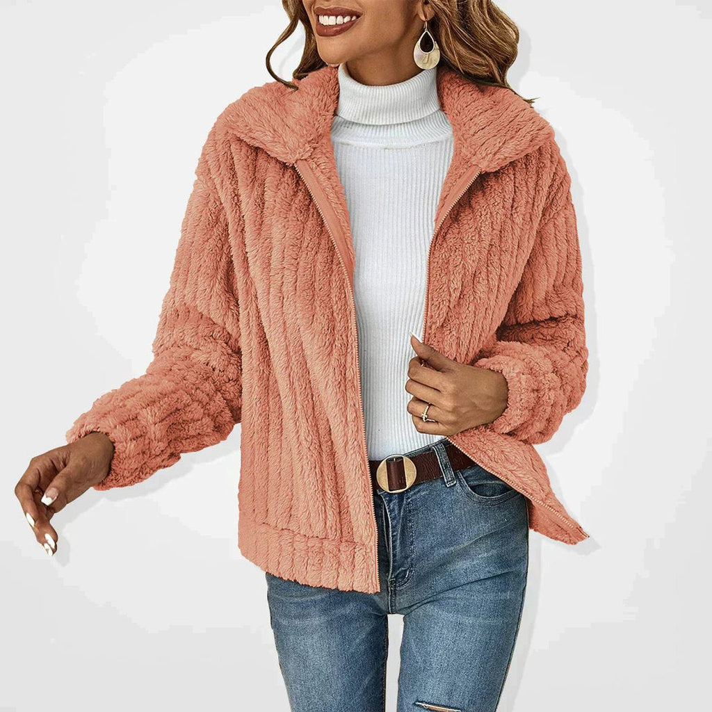 Jacqueline | Soft Fleece Cardigan with Zipper