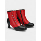 Margot | Ankle Boots with Button Row and Curved Heel