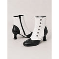 Margot | Ankle Boots with Button Row and Curved Heel