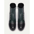 Margot | Ankle Boots with Button Row and Curved Heel