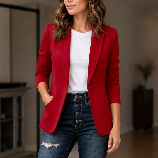 Nicole | Cropped Blazer with Structured Shoulders