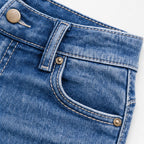 Flarelle Flare Jeans | High-Waisted, Scalloped Side-Button Detail 7
