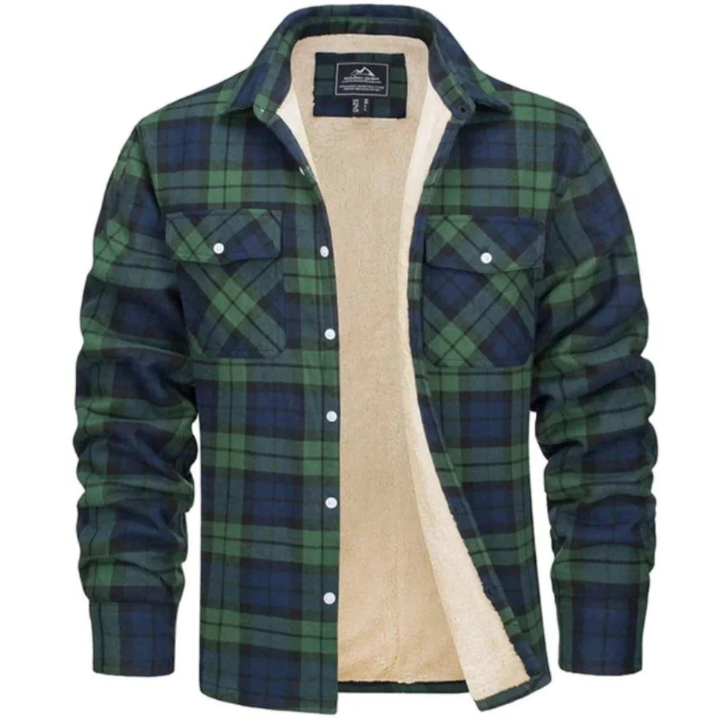 Ryan | Plaid Shirt Jacket with Fleece Lining