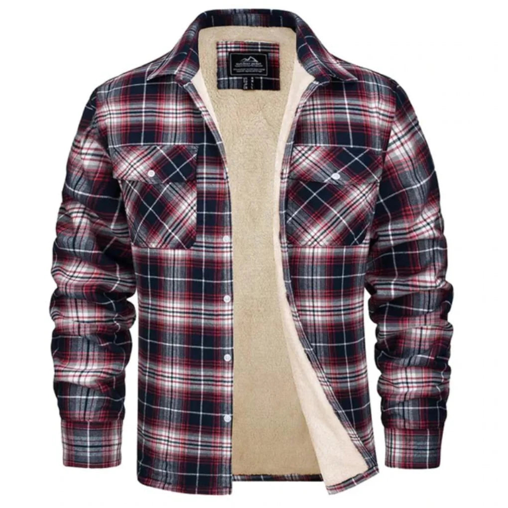 Ryan | Plaid Shirt Jacket with Fleece Lining