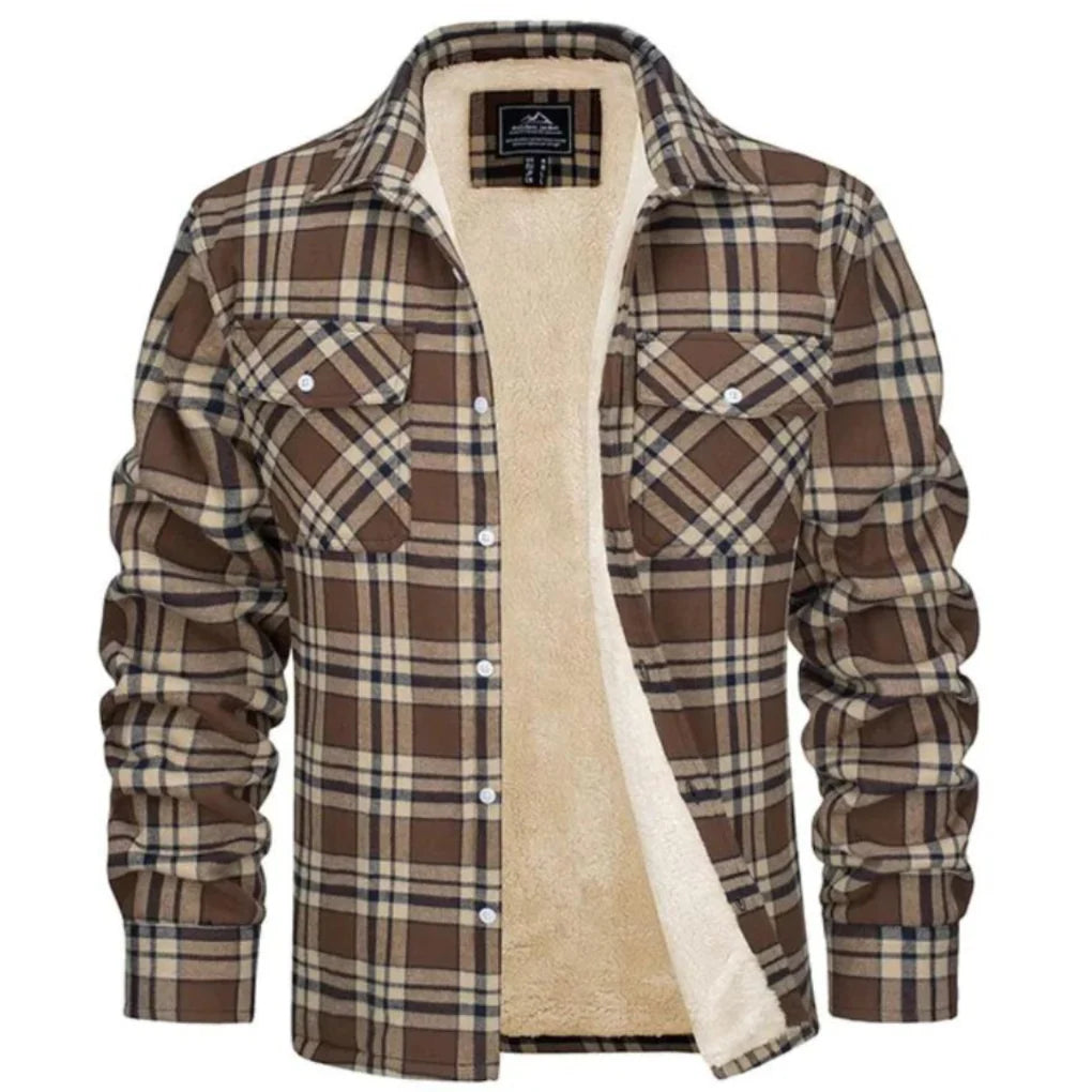 Ryan | Plaid Shirt Jacket with Fleece Lining