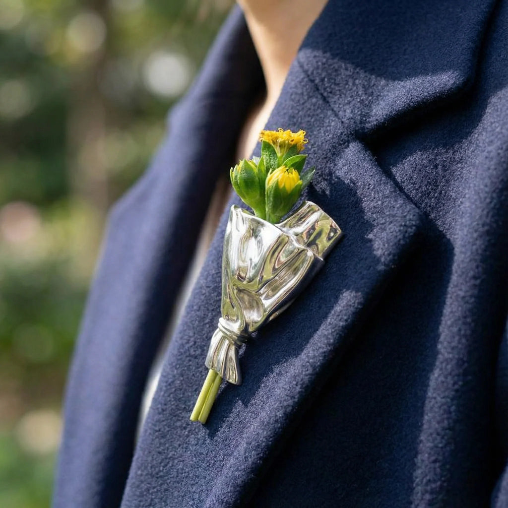 Bridget | Bouquet Brooch with Fresh Flower Holder