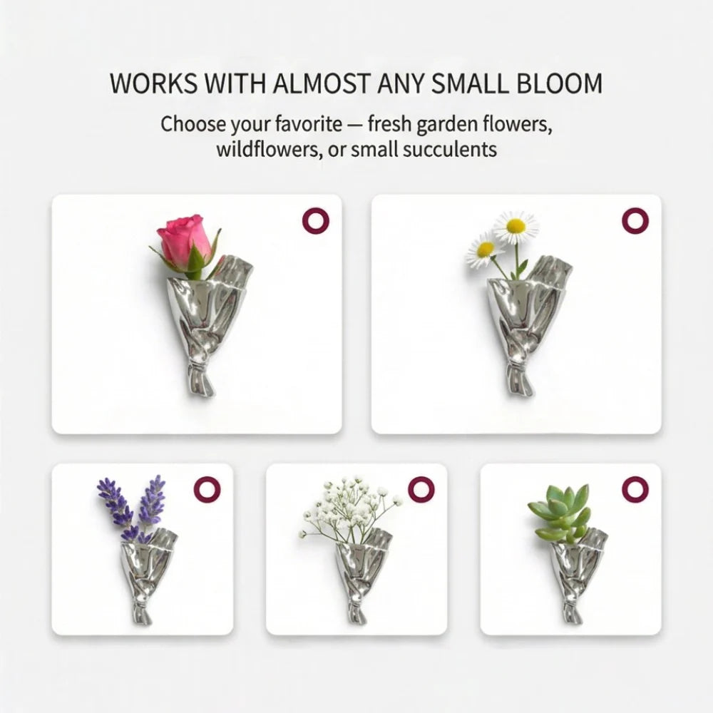 Bridget | Bouquet Brooch with Fresh Flower Holder