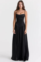 Gabriella | Satin Corset Maxi Dress