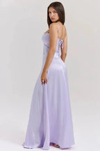 Gabriella | Satin Corset Maxi Dress