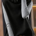 Liliana | Draped Turtleneck Vest with Deep Armholes