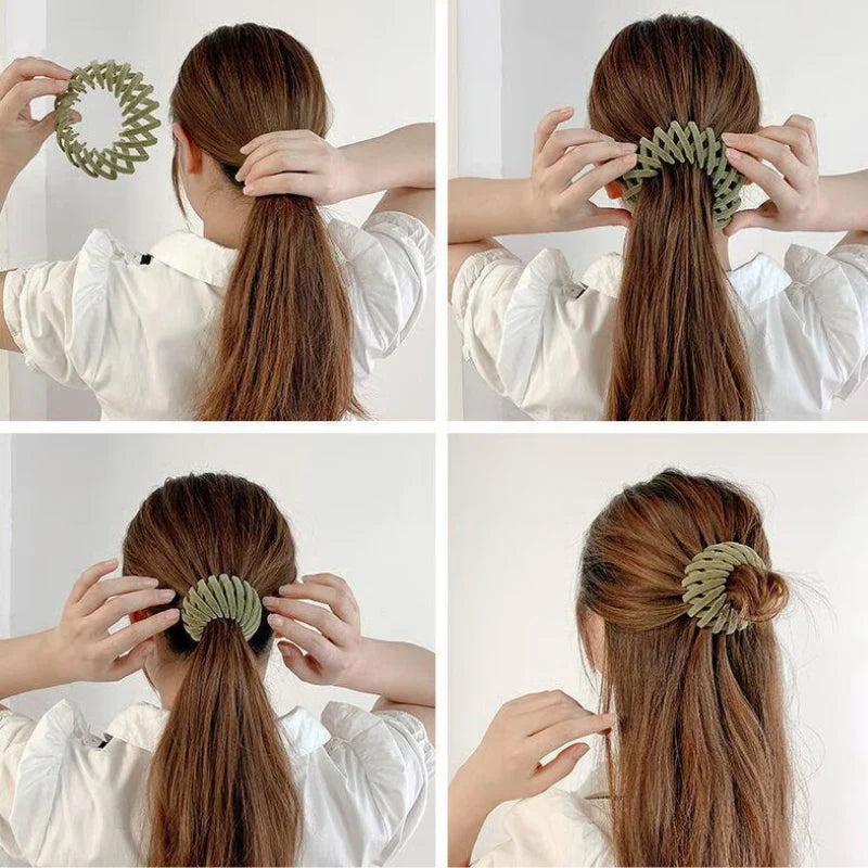 Lisa | Bird's Nest Hair Clip with Spiral Ribs
