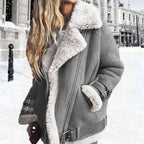 Arabella | Aviator Jacket with Faux Shearling Lapel