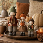 Haven Harvest Doll Figurine Set | Three-Piece Autumn Decor 1