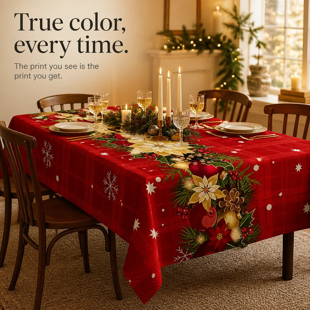 Havenly Christmas Tablecloth | Waterproof Printed Polyester 7