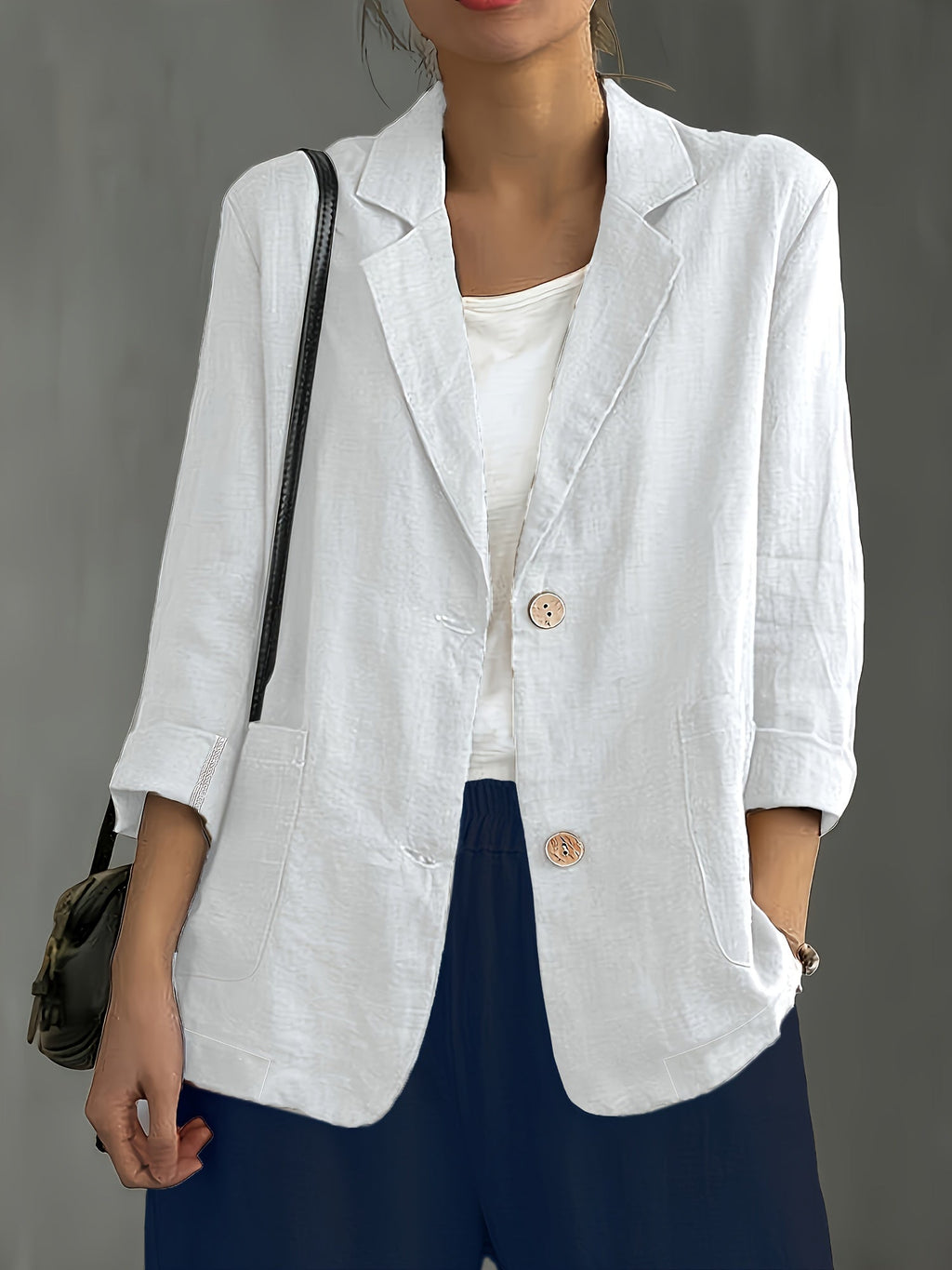 Jamie | Single-Button Blazer with Notched Lapels