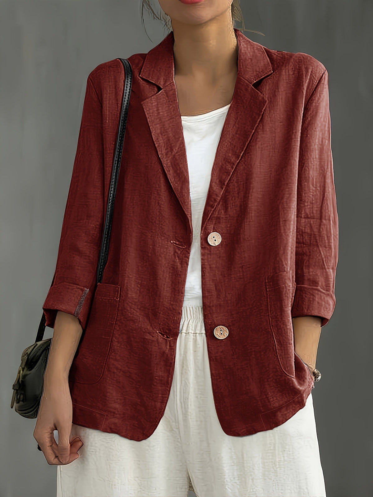 Jamie | Single-Button Blazer with Notched Lapels