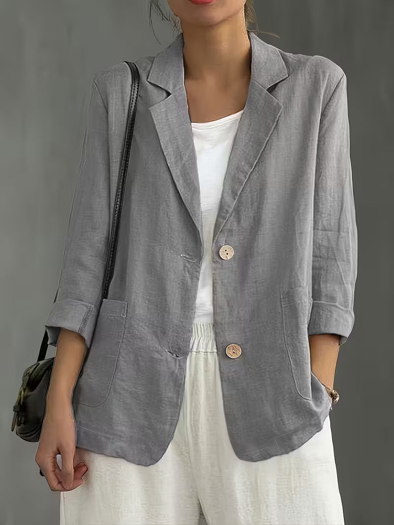 Jamie | Single-Button Blazer with Notched Lapels